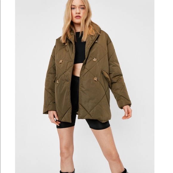 Size L Quilted buttoned coat - Picture 3 of 8